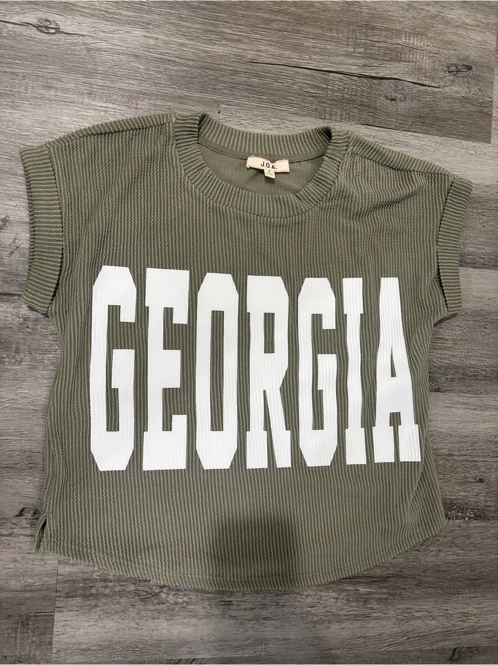 GEORGIA Ribbed Short Sleeve Tee - Picture 2 of 3